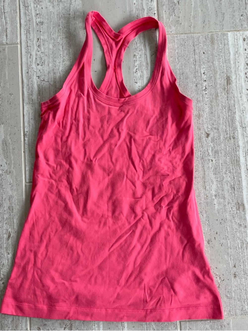 Lululemon Cool Racerback Tank Top Pink Size 4 Hip Length Yoga Workout